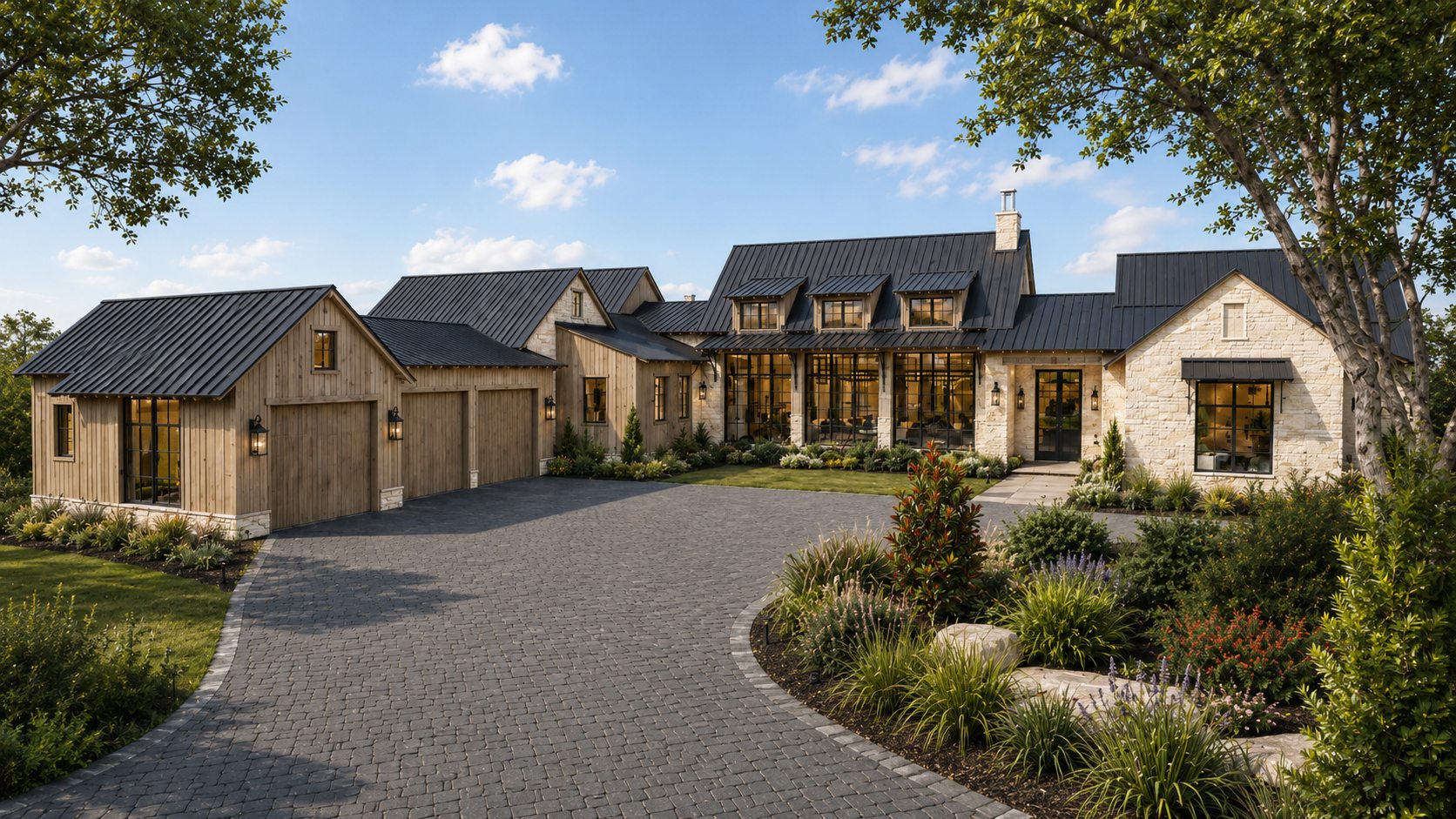 Front elevation rendering of 8211 Valerio in Barton Creek